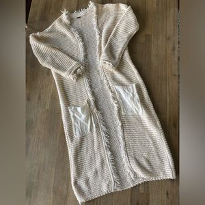 Free people cream colored duster in XS